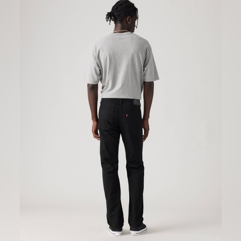 Levi's Men's 513 Straight Black Jeans, 38 waist, 32 length